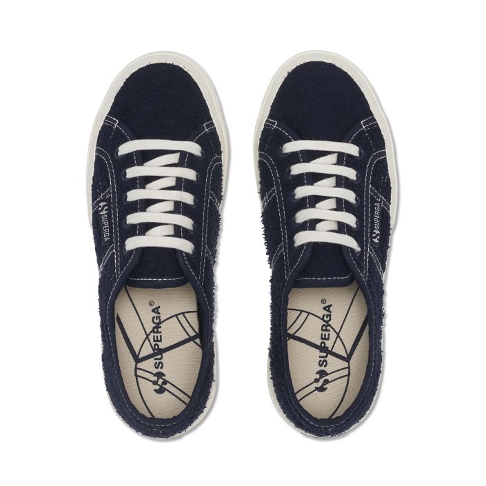 Superga Sale 2750 Cotton Terry Sneakers - Navy White