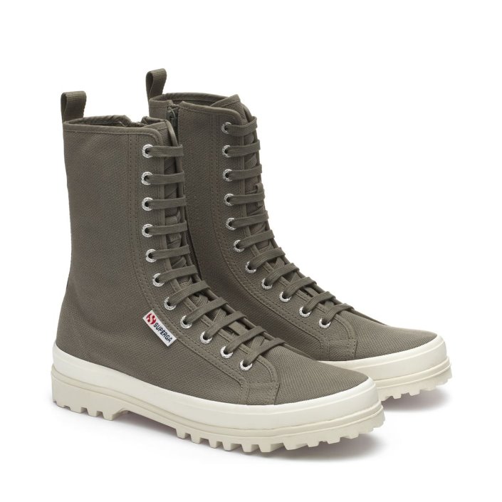 Superga Sale 2641 Alpina High Top Boots - Olive
