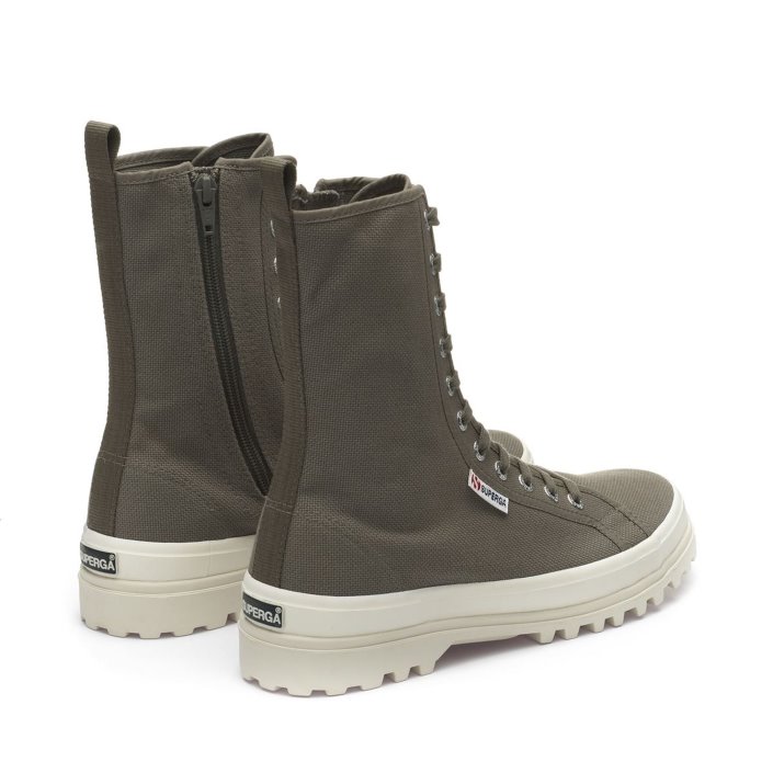 Superga Sale 2641 Alpina High Top Boots - Olive
