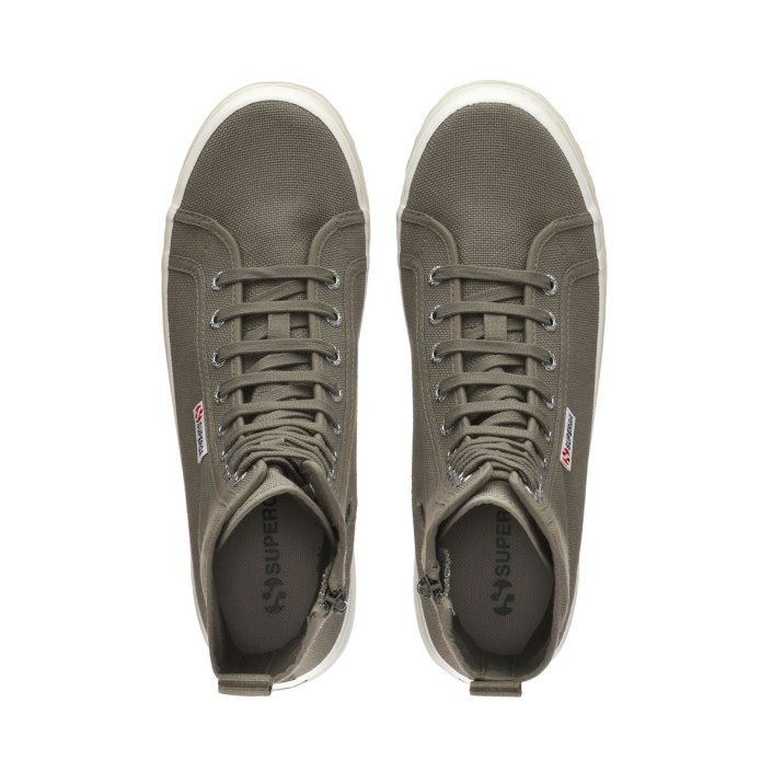 Superga Sale 2641 Alpina High Top Boots - Olive
