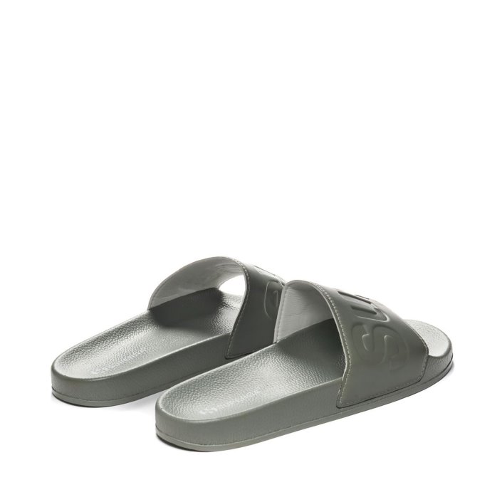 Superga Sale 1908 Polysoft Slides - Green Safari