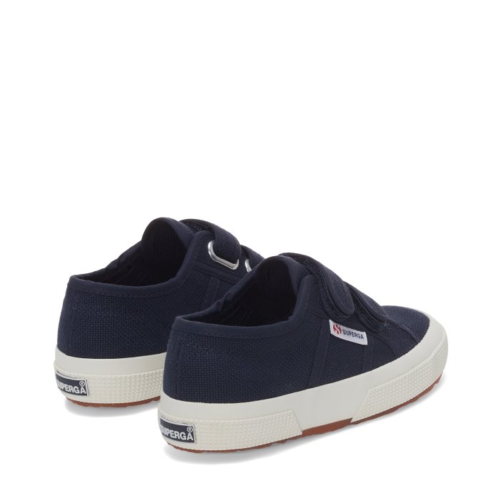 Superga Sale 2750 Kids Cotjstrap Classic Sneakers - Navy Avorio