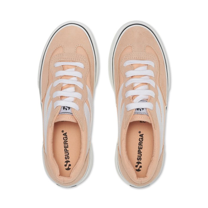 Superga Sale 3041 Revolley Colorblock Platf Pink Peach-White