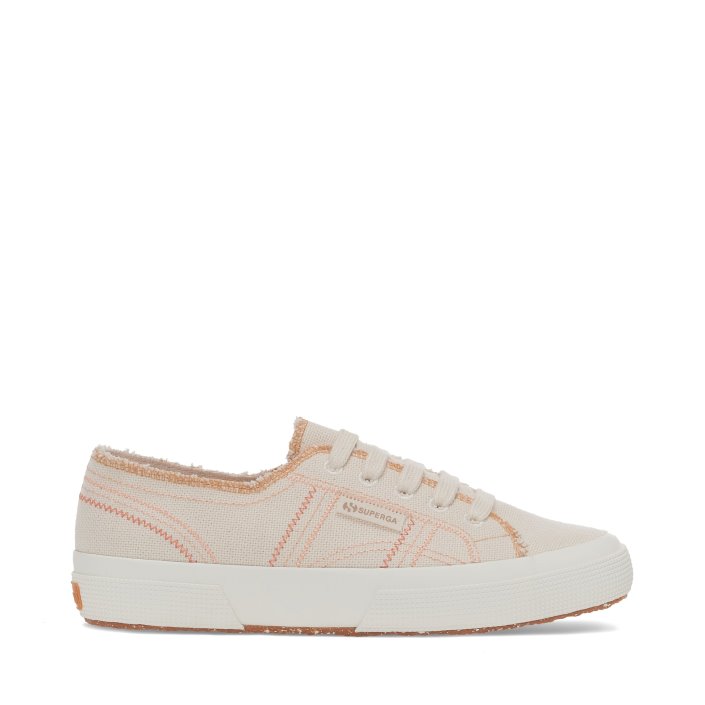 Superga 2750 Organic Stitching Beige Raw-Orange Apricot