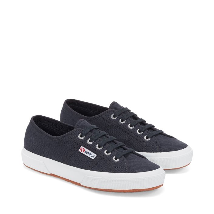 Superga Sale 2750 Washed Cotton Blue Grey Dk Washed