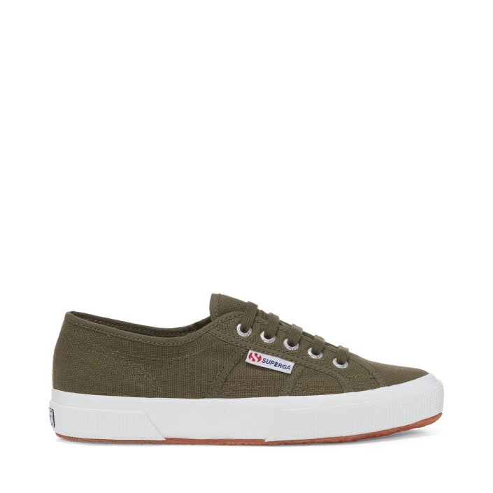 Superga Sale 2750 Washed Cotton Green Sherwood Washed