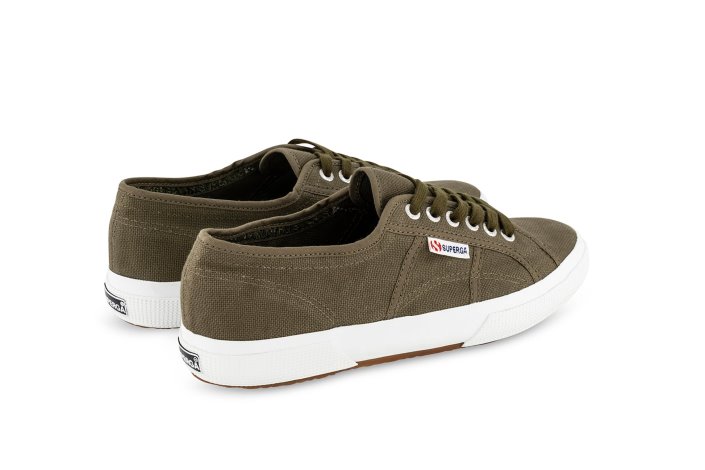 Superga Sale 2750 Washed Cotton Green Sherwood Washed