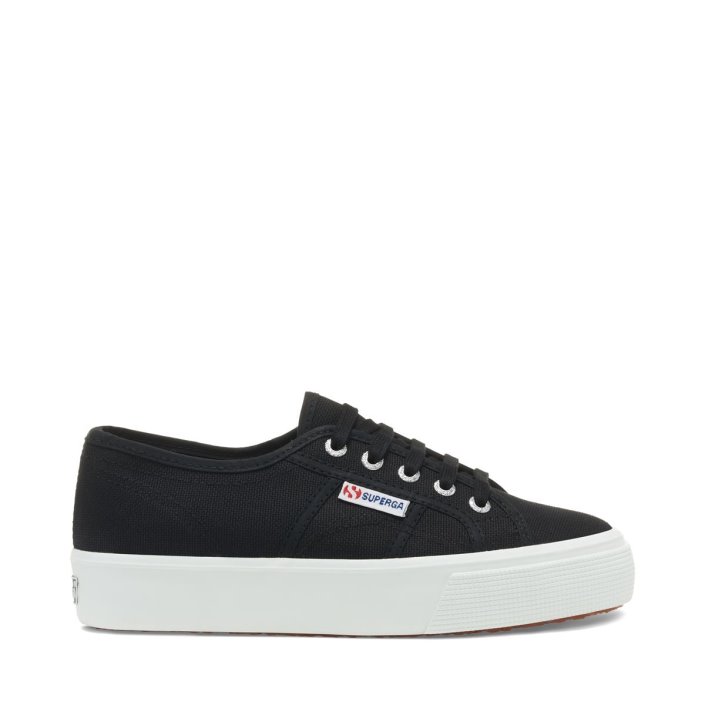 Superga Sale 2730 Mid Platform Black-F White