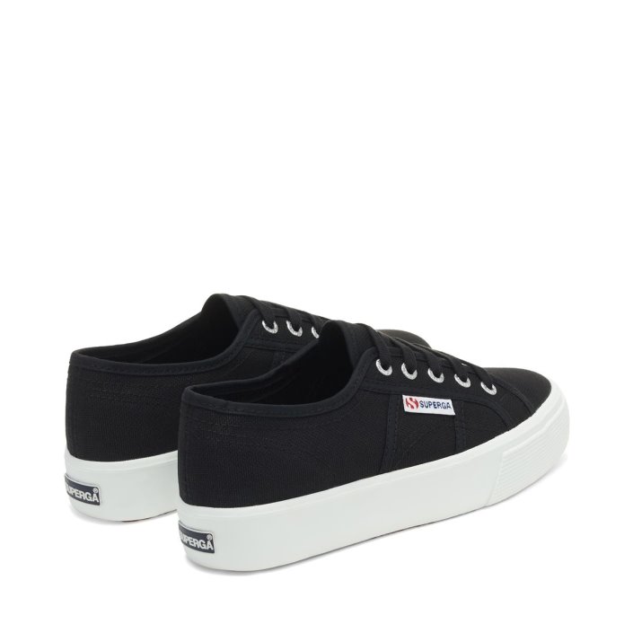 Superga Sale 2730 Mid Platform Black-F White