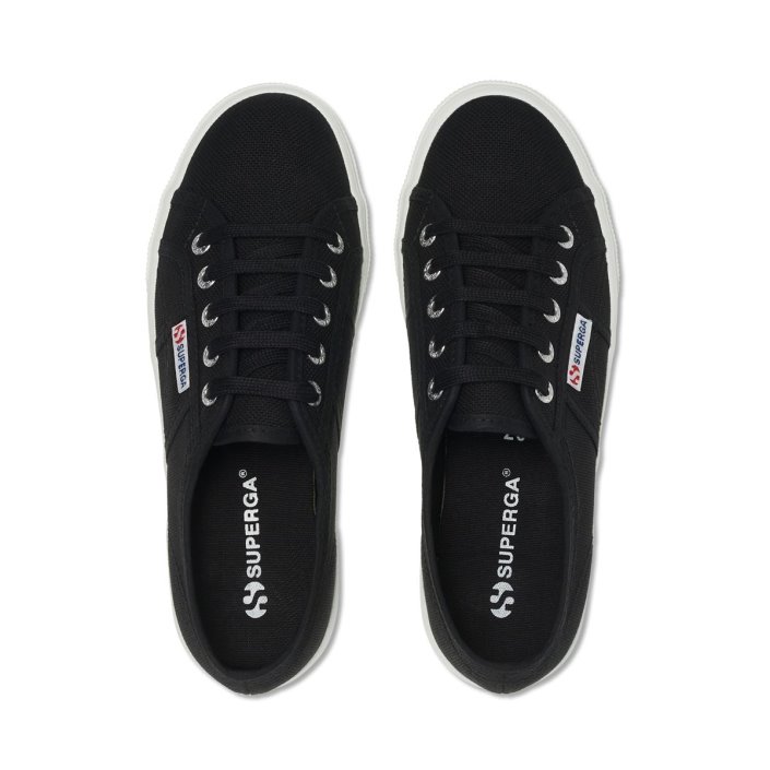 Superga Sale 2730 Mid Platform Black-F White