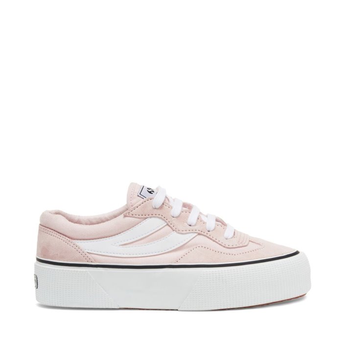 Superga Sale 3041 Revolley Colorblock Platf Pink Ish-White
