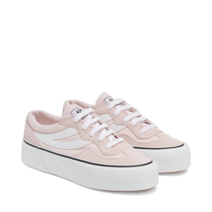 Superga Sale 3041 Revolley Colorblock Platf Pink Ish-White