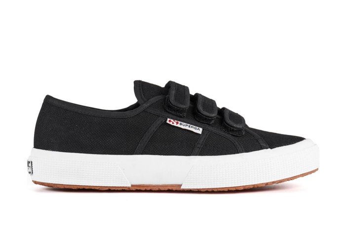 Superga Sale 2750 Cot3Strapu Black-F White