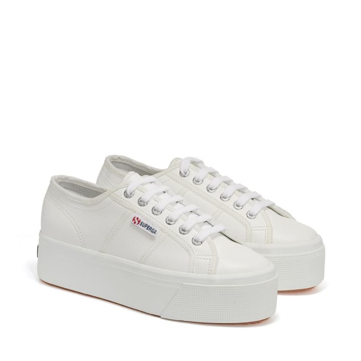 Superga Sale 2790 Tumbled Leather White