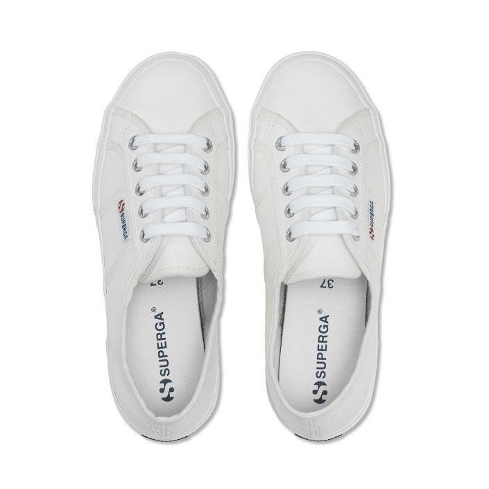 Superga Sale 2750 Tumbled Leather White