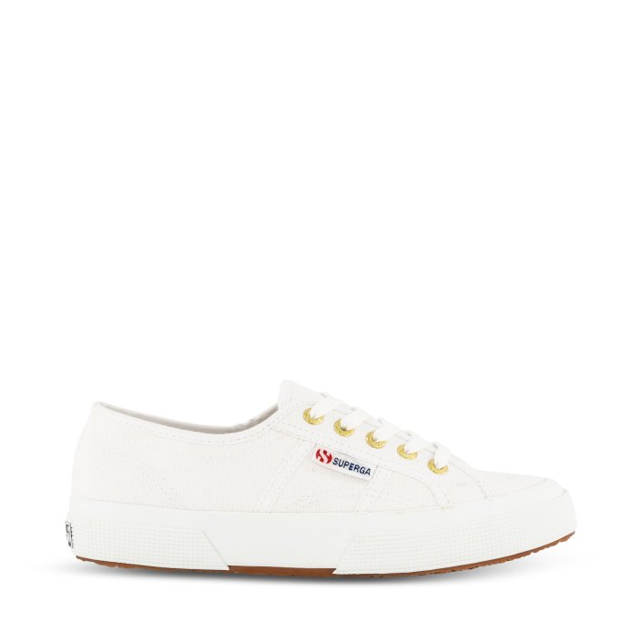 Superga Sale 2750 Cotu Classic White-Gold-White-Yellow Gold
