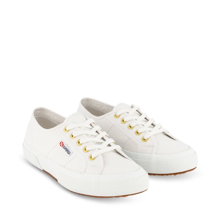 Superga Sale 2750 Cotu Classic White-Gold-White-Yellow Gold