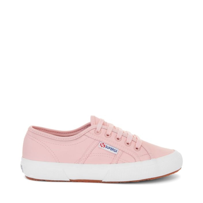 Superga Sale 2750 Vegan Faux Leather Pink White
