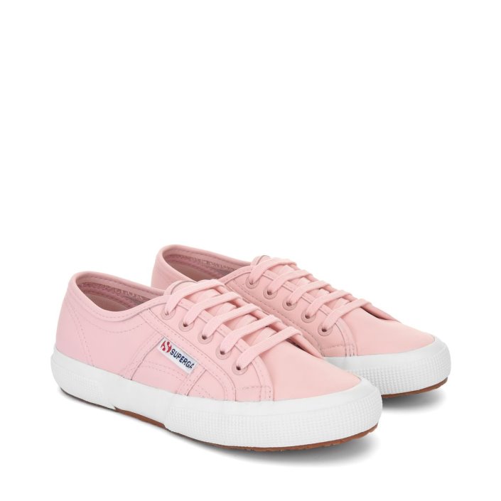 Superga Sale 2750 Vegan Faux Leather Pink White