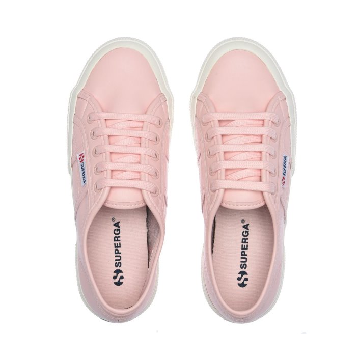 Superga Sale 2750 Vegan Faux Leather Pink White