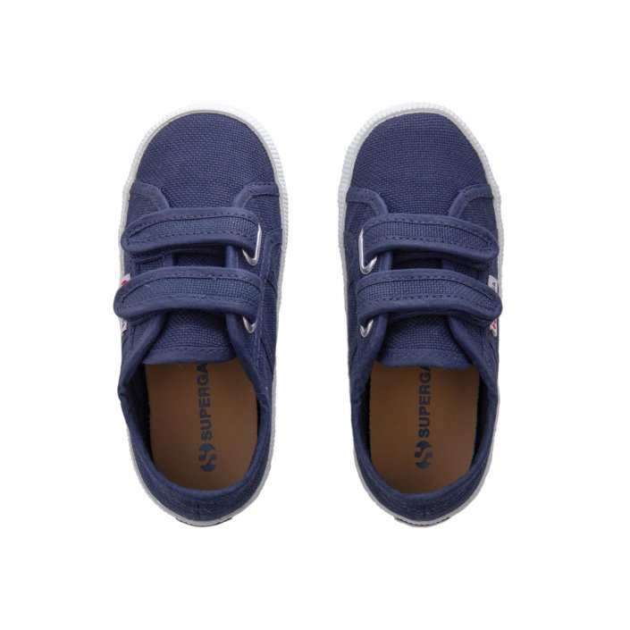 Superga Sale 2750 Kids Straps Easylite Navy-White