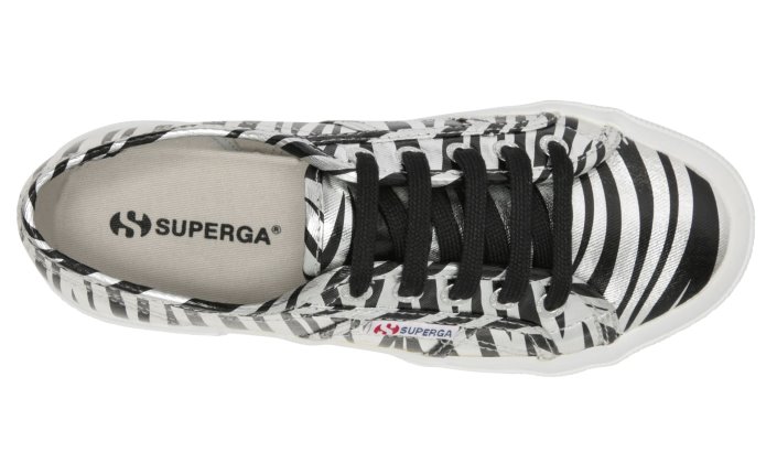 Superga Sale 2750 - Fancotmetmatw Grey Silver Zebra