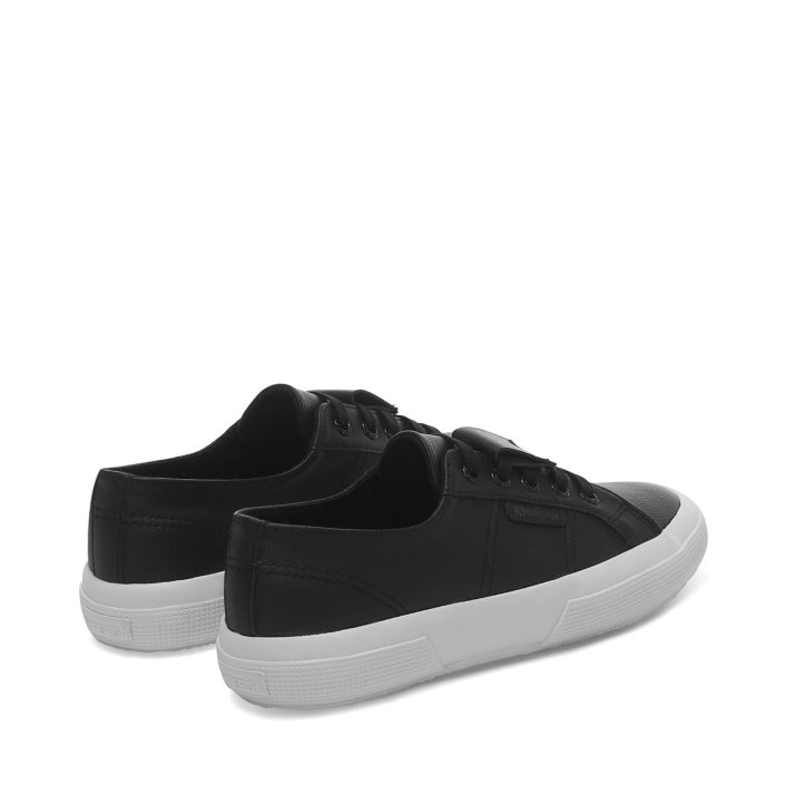 Superga Sale 2750 Grape-Based Faux Leather Black-White