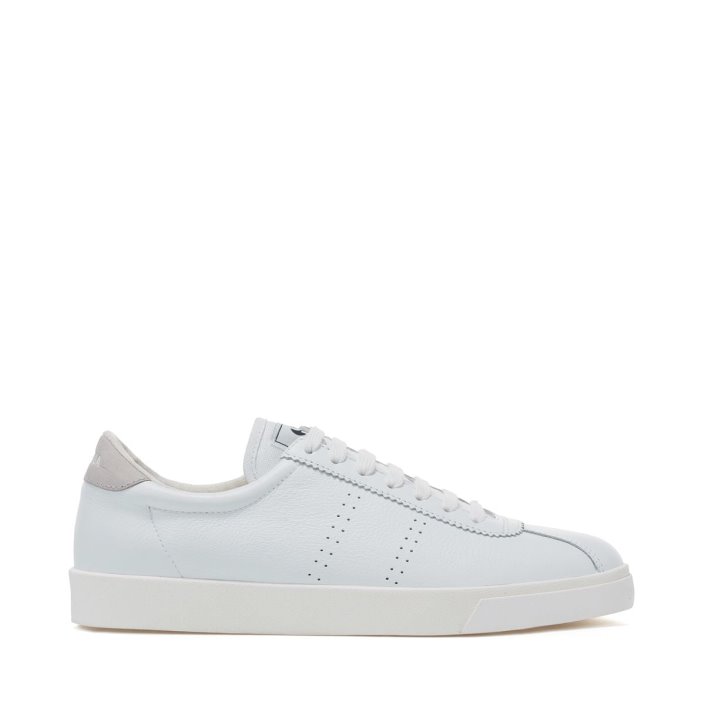 Superga Sale 2843 Club S Comfort Leather White-Grey Colomba