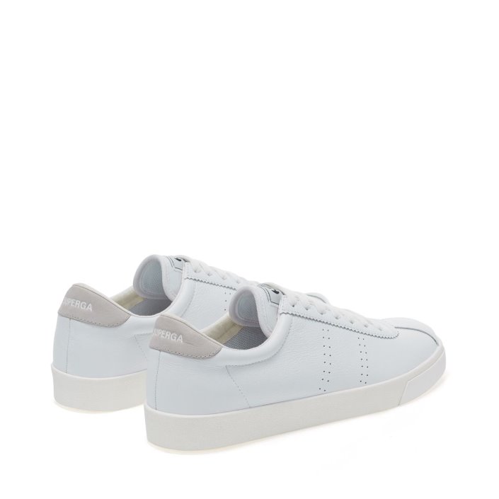 Superga Sale 2843 Club S Comfort Leather White-Grey Colomba