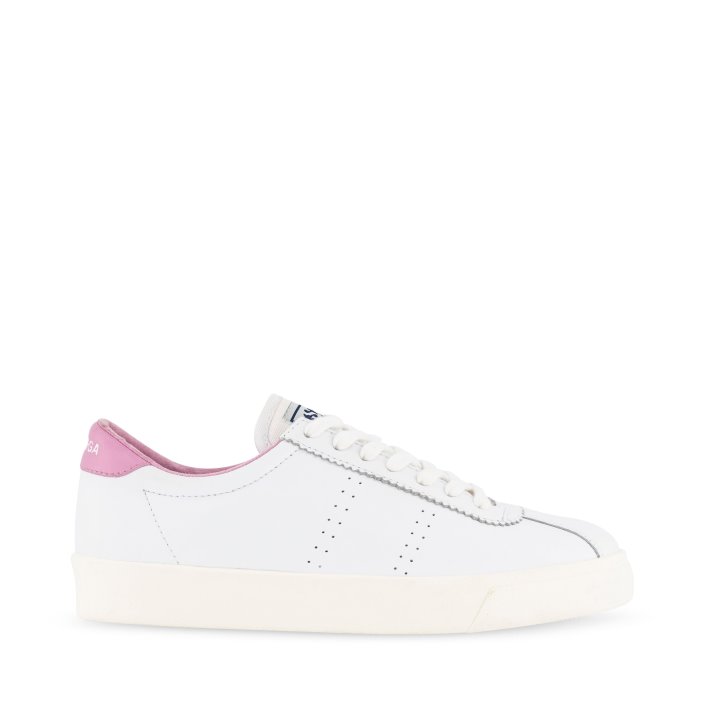 Superga Sale 2843 Club S Comfort Leather White-Pink Mauve