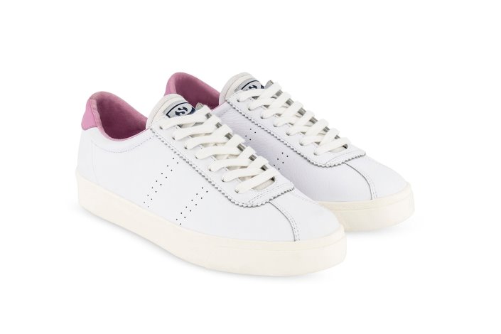 Superga Sale 2843 Club S Comfort Leather White-Pink Mauve
