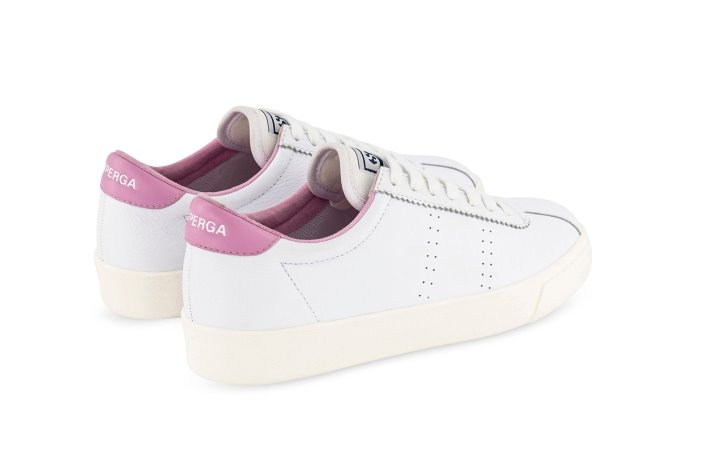 Superga Sale 2843 Club S Comfort Leather White-Pink Mauve