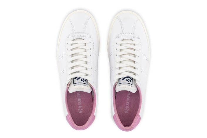 Superga Sale 2843 Club S Comfort Leather White-Pink Mauve