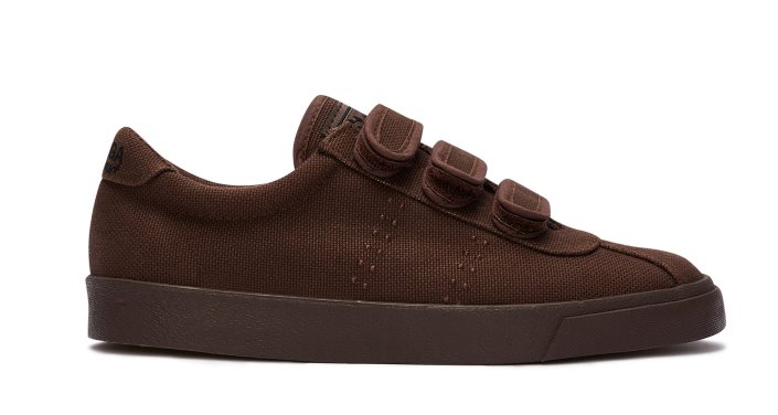 Superga Sale 2843 Club S 3Straps Cotton Chocolate-Black