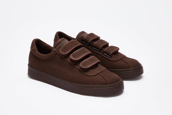 Superga Sale 2843 Club S 3Straps Cotton Chocolate-Black