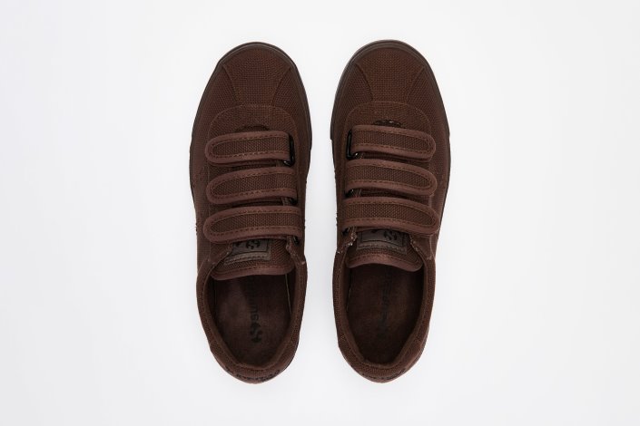 Superga Sale 2843 Club S 3Straps Cotton Chocolate-Black