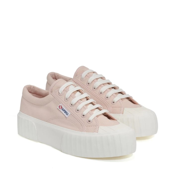 Superga Sale 2631 Stripe Platform Pinkskin