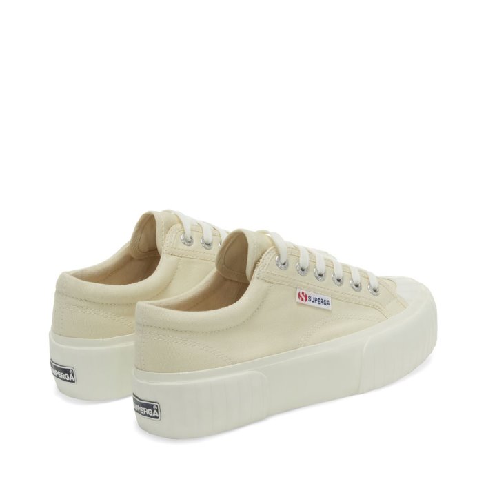 Superga Sale 2631 Stripe Platform Beige Lt Eggshell