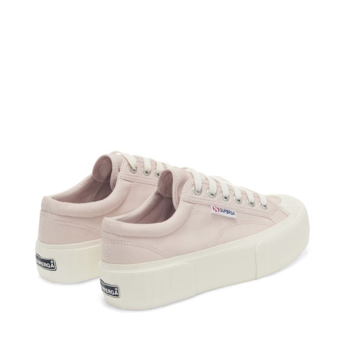 Superga Sale 2631 Stripe Platform Pink Almond