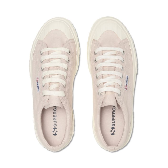 Superga Sale 2631 Stripe Platform Pink Almond