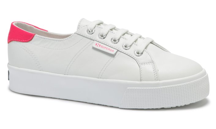 Superga Sale 2730-Nappacomfleau White-Coral Fluo