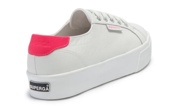 Superga Sale 2730-Nappacomfleau White-Coral Fluo