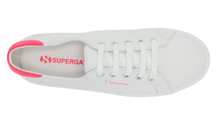 Superga Sale 2730-Nappacomfleau White-Coral Fluo