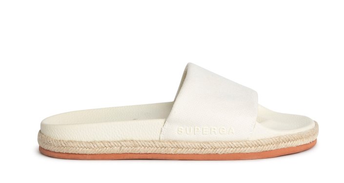 Superga Sale 1908 Slides Organic Canvas Rope Red Beet