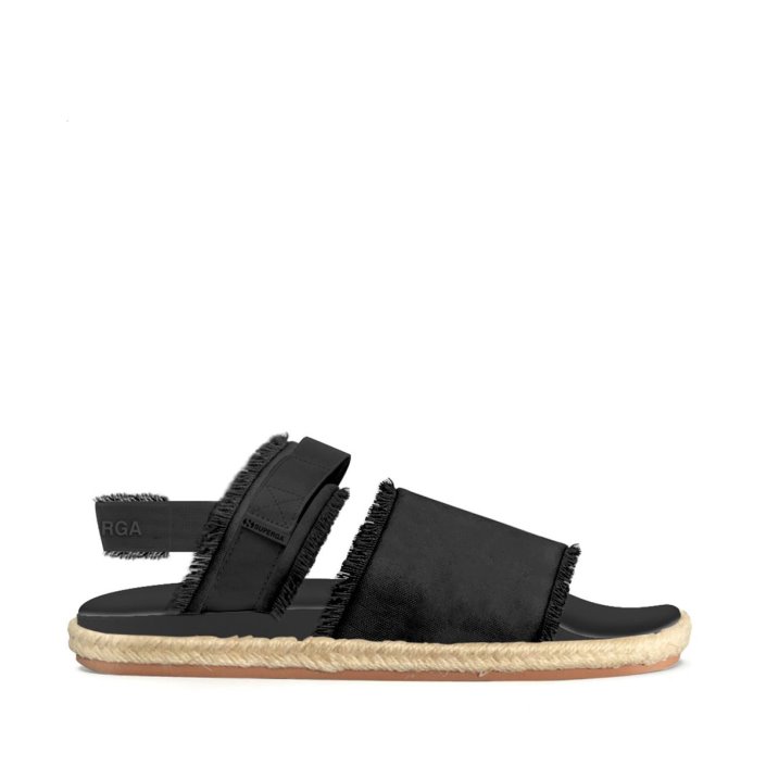 Superga Sale 1911 Sandal Fringed Organic Ca Black