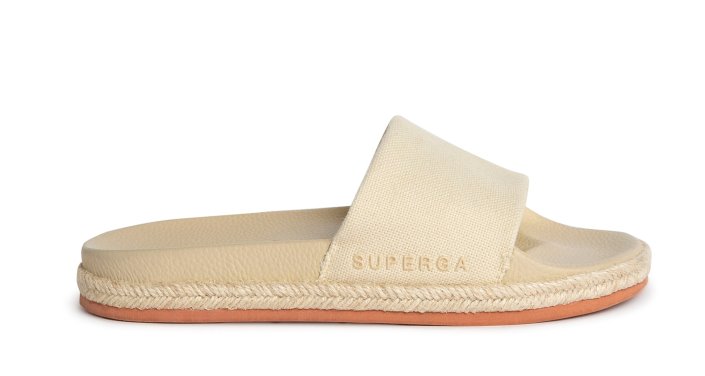 Superga Sale 1908 Slides Organic Canvas Rop Eclipta Madagascar Almond