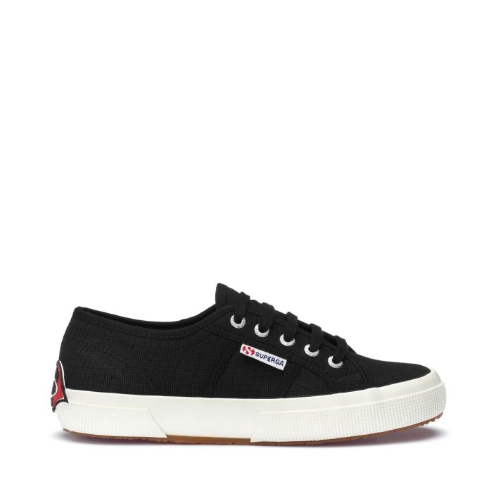 Superga Sale 2750 Multicolor Logo Black-Red Lips-Black