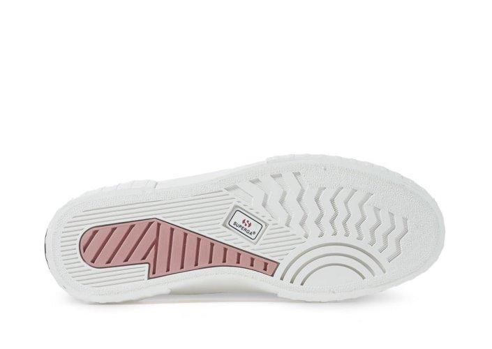 Superga Sale 2630 Stripe Padded White-Pink Dusty