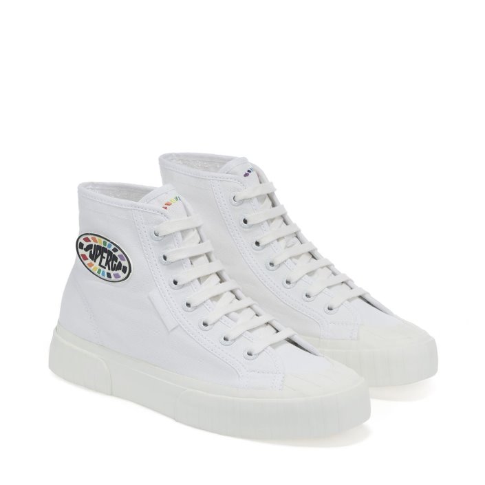 Superga Sale 2696 Stripe Multicolor Logo White Multicolor