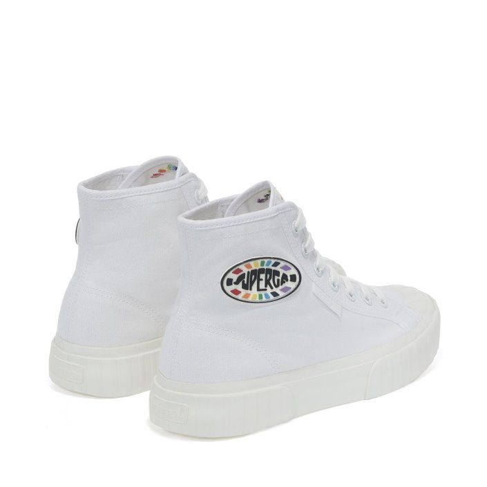 Superga Sale 2696 Stripe Multicolor Logo White Multicolor